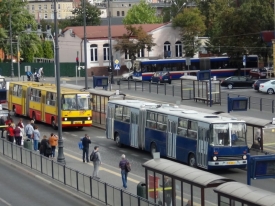 Parada autobusów w Bydgoszczy