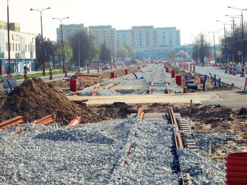 Na Kapuściskach trwają prace przy przebudowie pętli tramwajowej