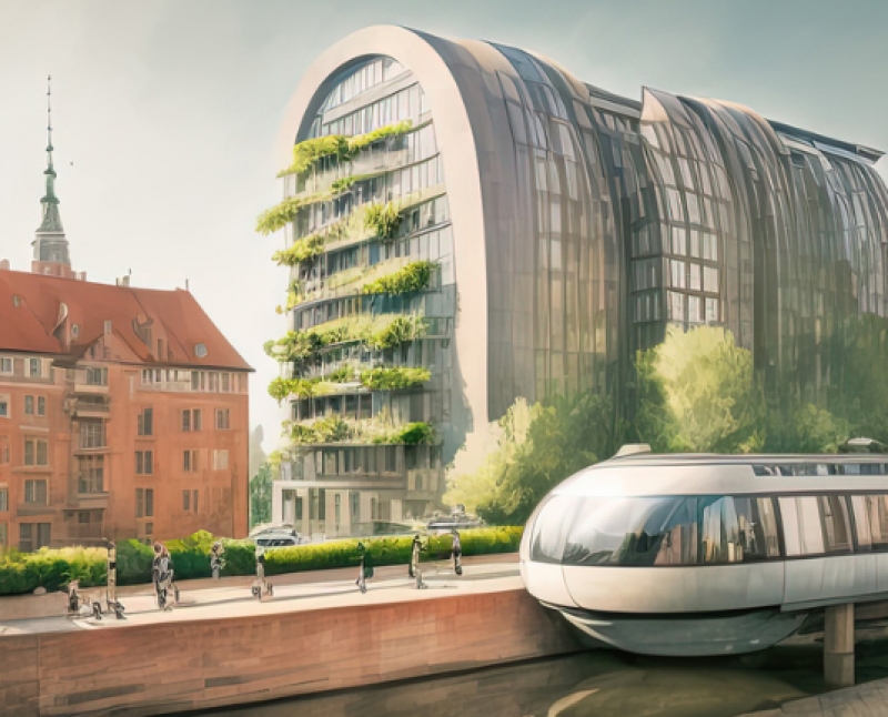 Jak będzie wyglądać Bydgoszcz za 50, albo 100 lat? Sztuczna inteligencja kreuje swoją wizję