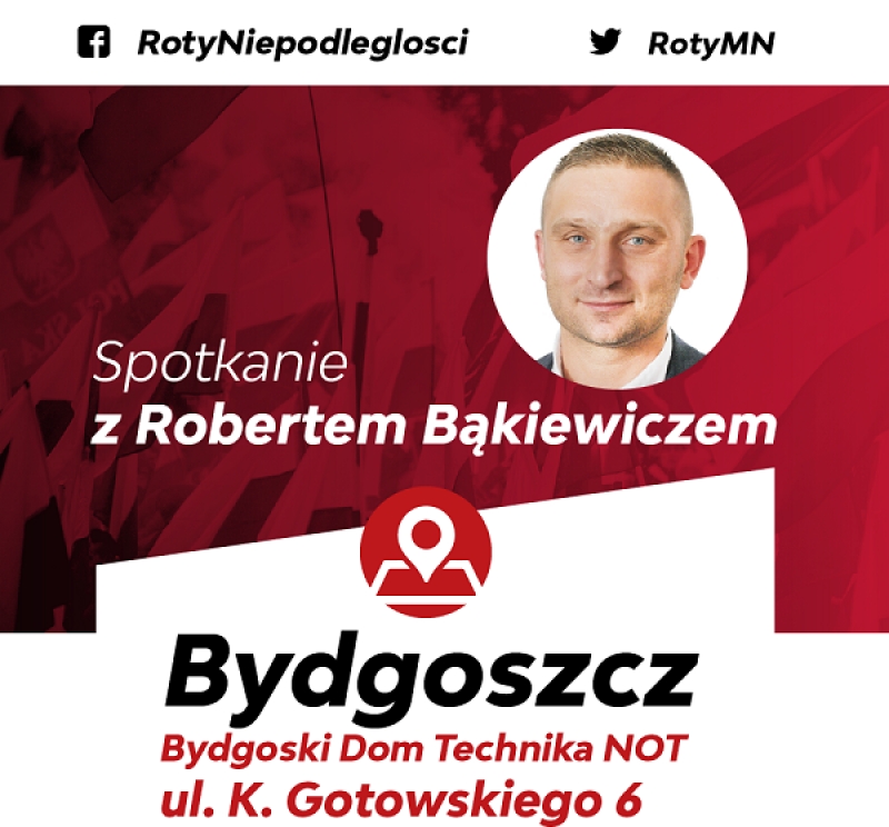 Lider Rot Marszu Niepodległości odwiedzi Bydgoszcz. Będzie mówił o żydowskich roszczeniach