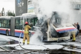 Autobus stanął w ogniu