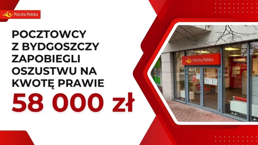 Pracownikom Poczty Polskiej z Fordonu przelewy klientki wydały się podejrzane. Zablokowali próbę oszustwa