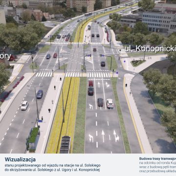 Bydgoszcz Solskiego_9_R05 Ruszyła budowa linii tramwajowej wzdłuż Solskiego. Po kilku latach powstają nowe torowiska