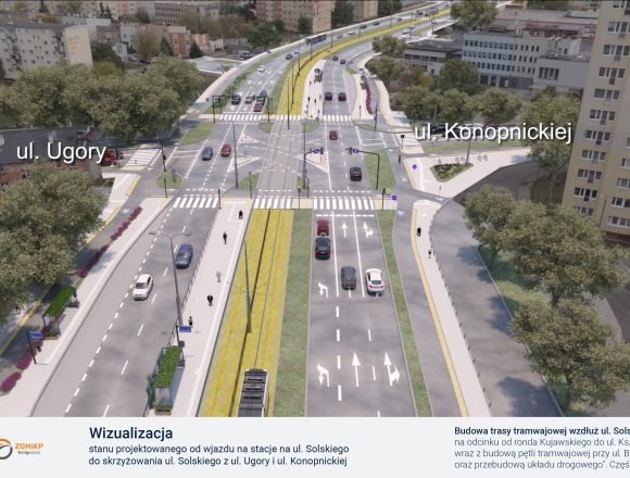 Bydgoszcz Solskiego_9_R05 Ruszyła budowa linii tramwajowej wzdłuż Solskiego. Po kilku latach powstają nowe torowiska