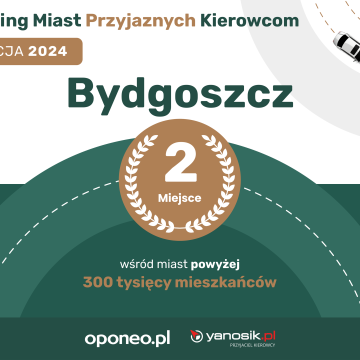 Bydgoszcz wchodzi na drugie miejsce w rankingu miast przyjaznych kierowcom. Spójrzmy jednak na dane