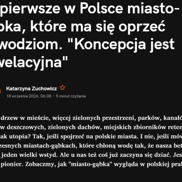 Czy Bydgoszcz jest najlepiej przygotowanym na powódź miastem w Polsce. Takie tezy wychodzą z artykułu portalu NaTemat.pl