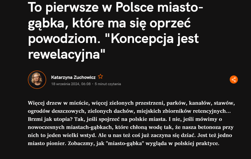 Czy Bydgoszcz jest najlepiej przygotowanym na powódź miastem w Polsce. Takie tezy wychodzą z artykułu portalu NaTemat.pl