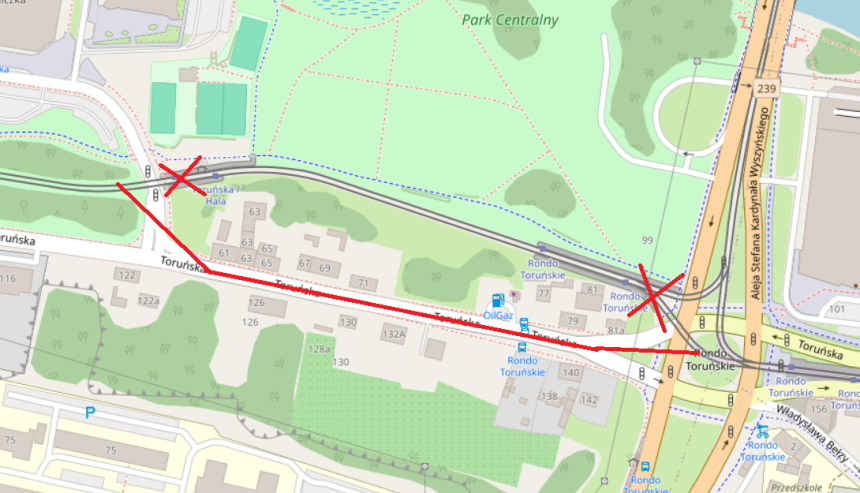 Rondo Toruńskie może zostać przebudowane, a tory tramwajowe wyprowadzone z Parku Centralnego