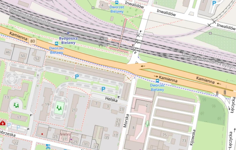 Screenshot 2025-07-26 at 16-58-44 OpenStreetMap Jutro lepiej uważać na Kamiennej. Maszyniści organizują protesty w całym kraju