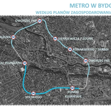 W przeszłości w Bydgoszczy planowano metro z estakadą nad Brdą