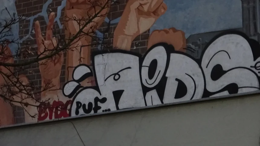 Chuligani zniszczyli mural. Najbardziej dotyka jednak to, że zamazali symbol wolności