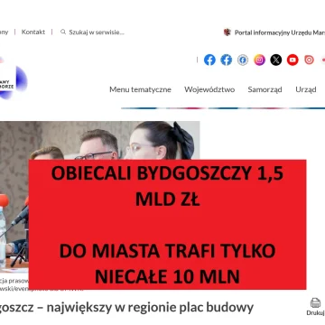Przed rokiem obiecali miliardy dla Bydgoszczy. Realnie będzie to kilka milionów