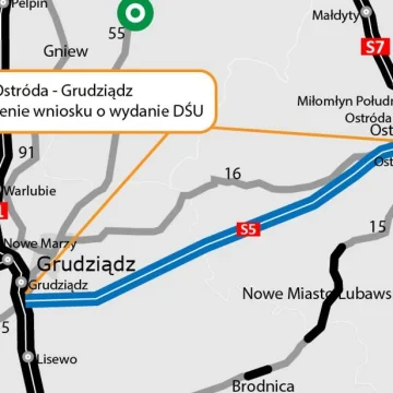 s5-ostroda Rozpoczyna się postępowanie środowiskowe dla przedłużenia drogi S5