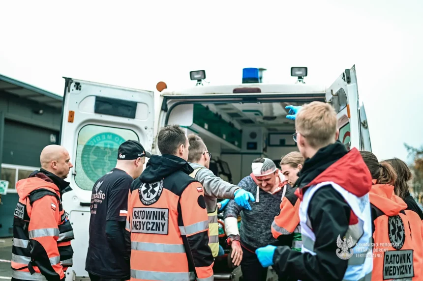 Szkolenie ZK Szpital im. dr Biziela 09.12.2025 r. -01 Szpital Jurasza włączono w ćwiczenia z udziałem wojska