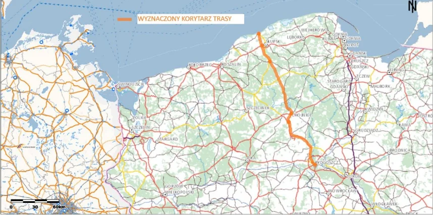 Tak przebieg Via Pomerani proponowali naukowcy z Politechniki Bydgoskiej