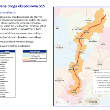 Urząd Marszałkowski prezentuje nową koncepcję przebiegu S-15.  Niekoniecznie  odpowiada na oczekiwania Inowrocławia