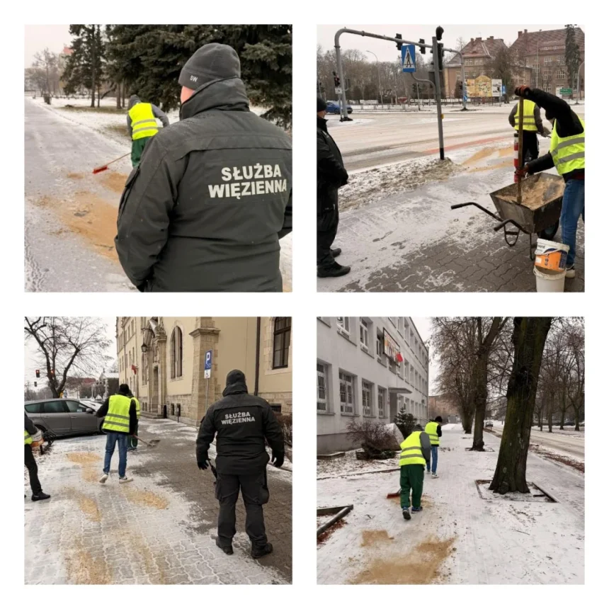 W Inowrocławiu skutki zimy neutralizują skazani