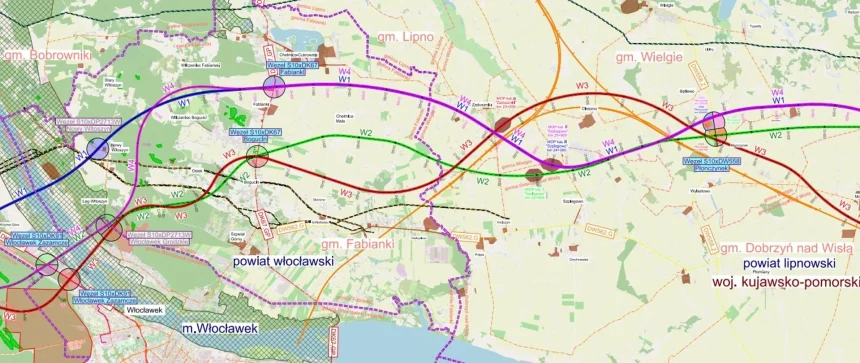 Ustalono przebieg drogi ekspresowej S10 przez Włocławek. Nie taki jak chcieli mieszkańcy