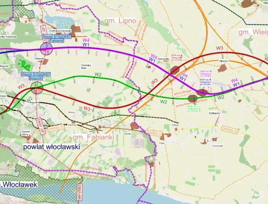 274764 Ustalono przebieg drogi ekspresowej S10 przez Włocławek. Nie taki jak chcieli mieszkańcy