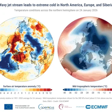 Screenshot 2026-02-18 at 13-58-08 Surface air temperature for January 2026 Copernicus Był to piąty najcieplejszy styczeń w historii, ale w Europie zaliczał się do zimniejszych