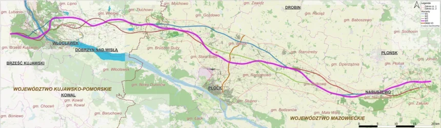 Ustalono przebieg S10 na wschód od Włocławka