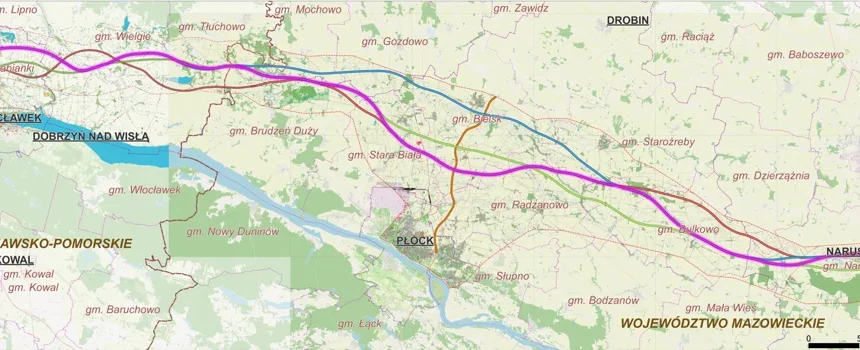 Ustalono przebieg S10 na wschód od Włocławka