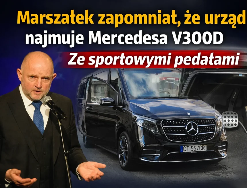 Marszałek ma amnezje co do najmowanego samochodu, radny KO ironizuje o Maybachu, a dokumenty pokazują coś innego