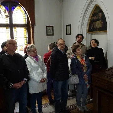 DSC04873 Europejska Noc Muzeów w Bydgoszczy z roku na rok robi się coraz większa. Społecznicy zbudowali symulator kolejowy