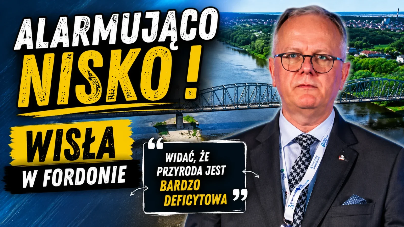Co nam mówi niski poziom Wisły w Fordonie? ,,Widać, że przyroda jest bardzo deficytowa”
