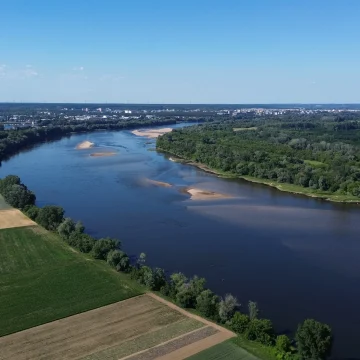 DJI_0082 Upałów nie ma, a Wisły też nie specjalnie