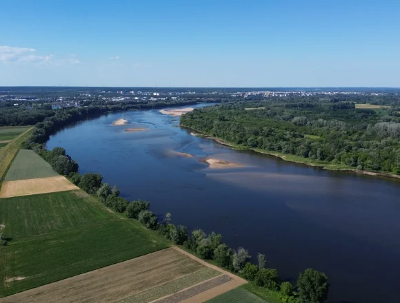 DJI_0082 Upałów nie ma, a Wisły też nie specjalnie
