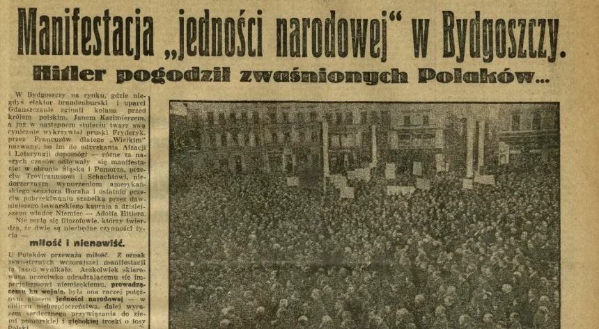 Wielki protest przeciwko dojściu do władzy Adolfa Hitlera. Lata 30. w Bydgoszczy pod znakiem swastyki