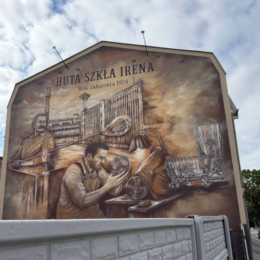Mural upamiętnia hutę, a mieszkańcom cieknie dach